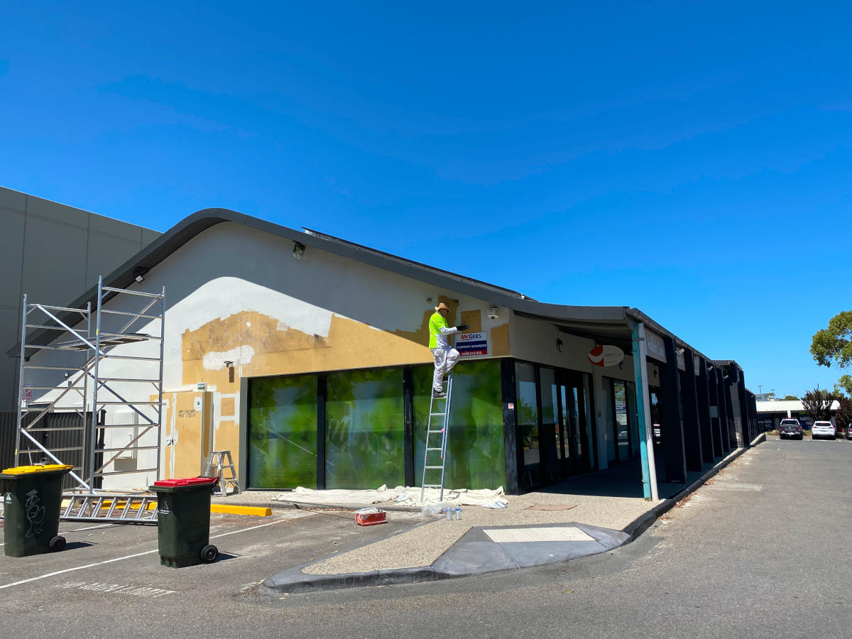 commercial painting - before image