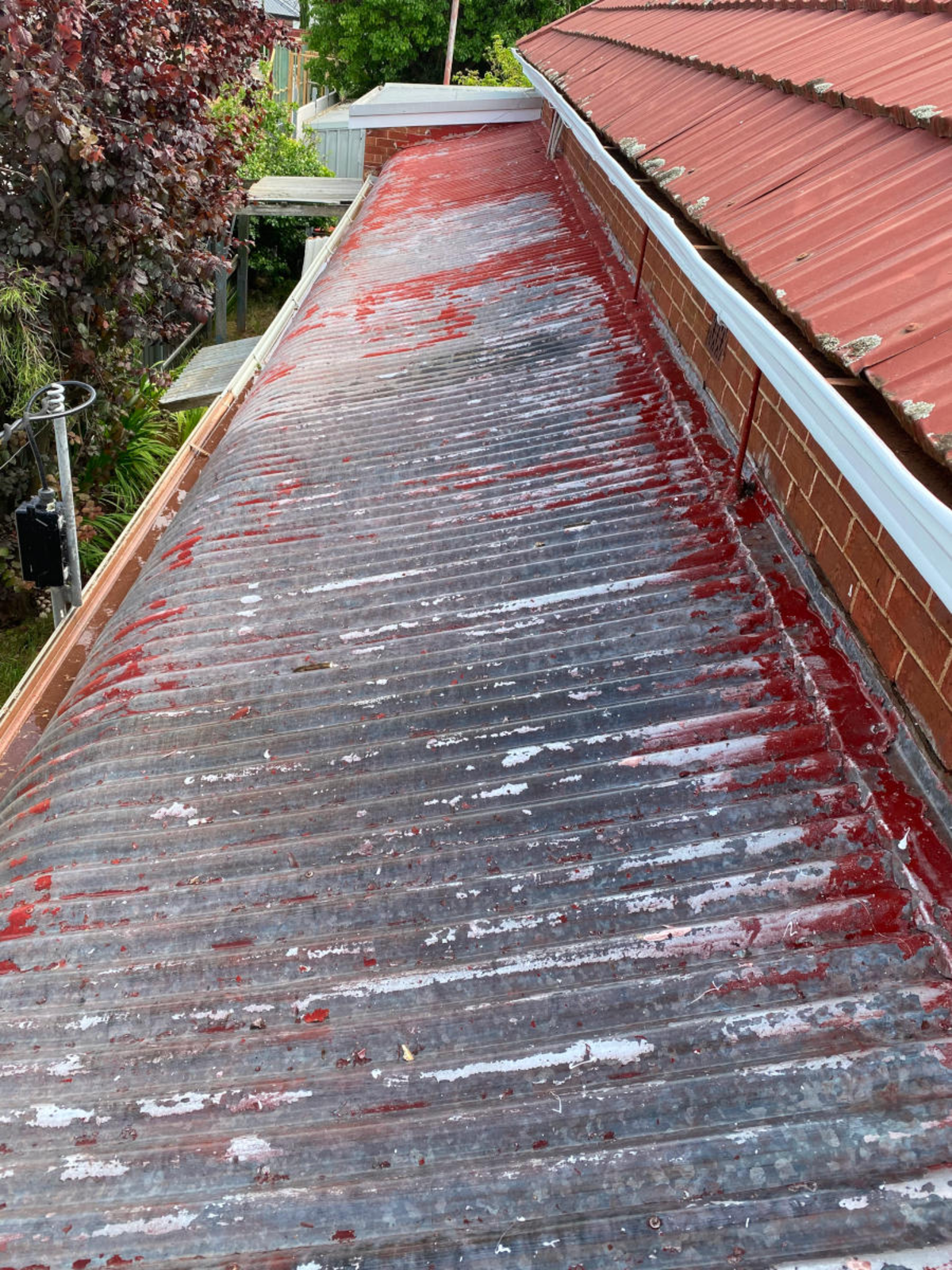 roof painting - before image