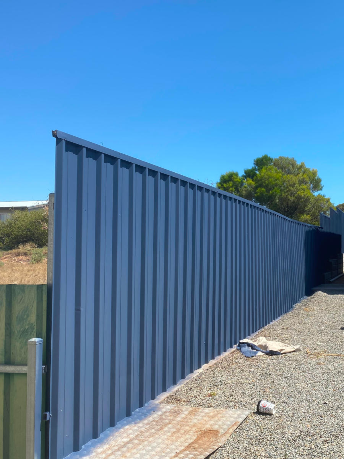 fence painting - before image