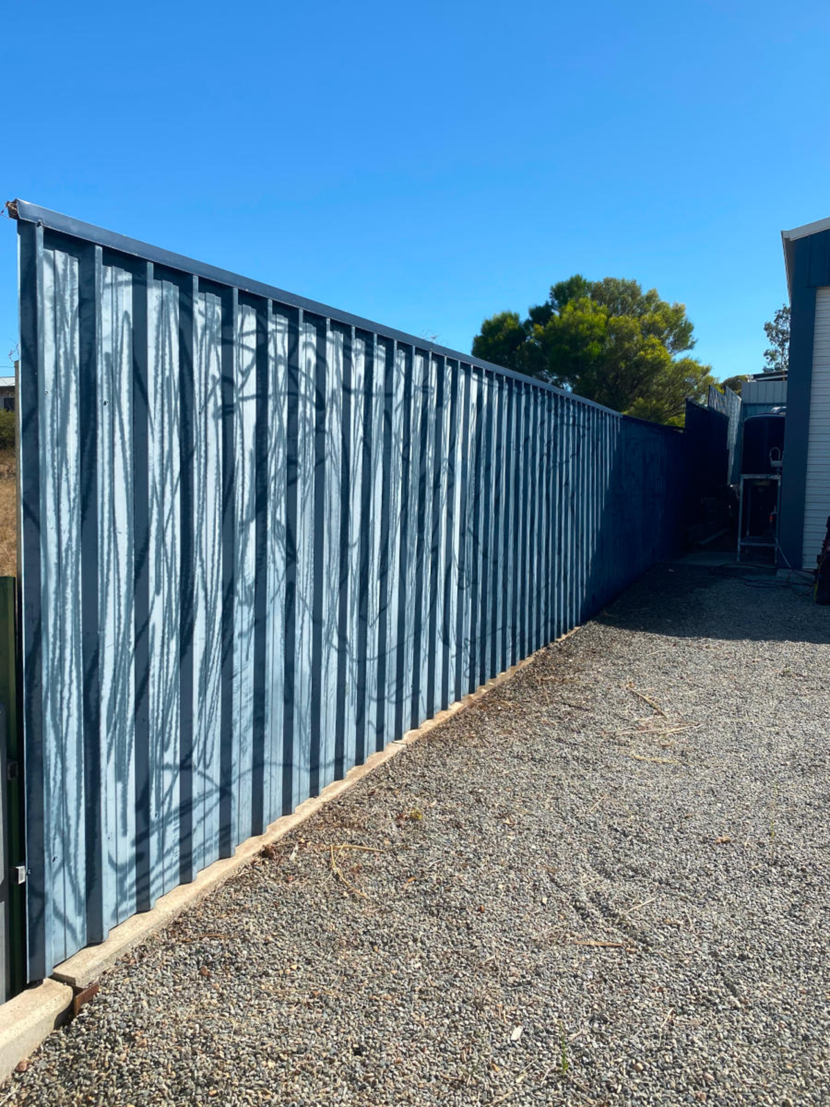fence painting - before image